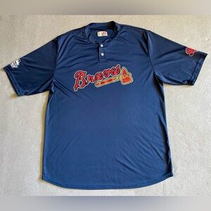 A4 Atlanta Braves Men’s Adult MLB Jersey Blue Size Large